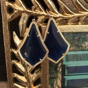 Kendra Scott navy dark blue Danielle earrings